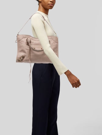 Balenciaga Leather Motocross City Metallic Edge