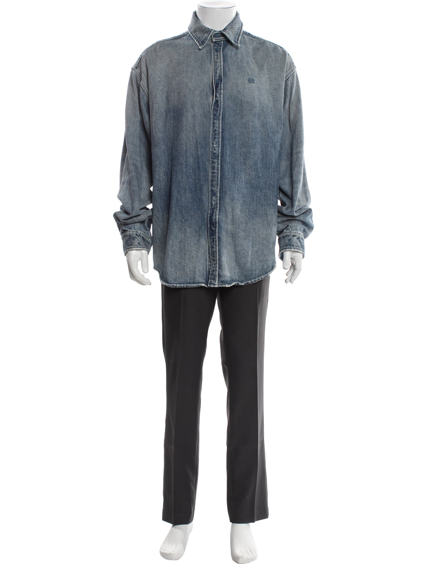 Balenciaga 2021 Unifit Denim Shirt