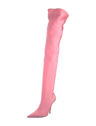 Balenciaga Polka Dot Print Glitter Accents Sock Boots