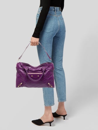 Balenciaga Leather Motocross City Giant Medium