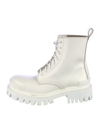 Balenciaga Leather Combat Boots