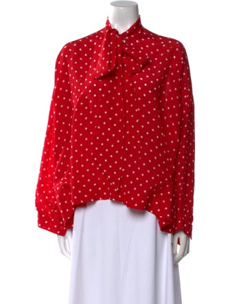 Balenciaga 2019 Silk Button-Up Top