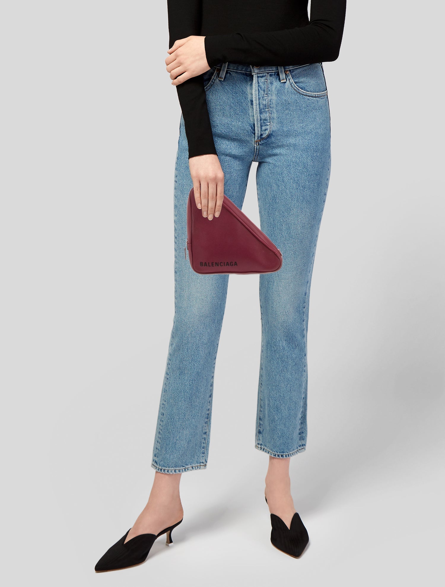 Balenciaga Leather Triangle Medium