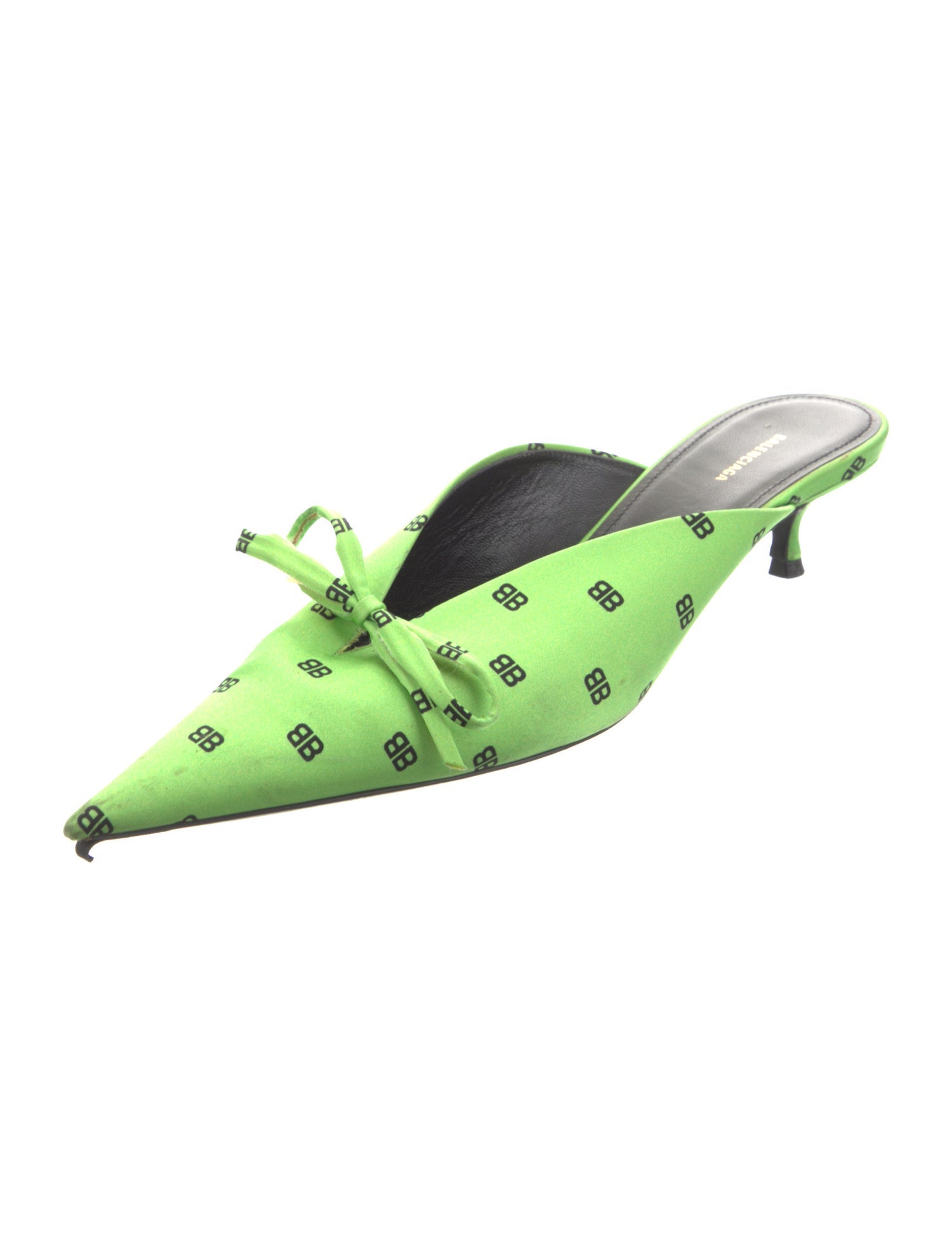 Balenciaga Satin Printed Mules