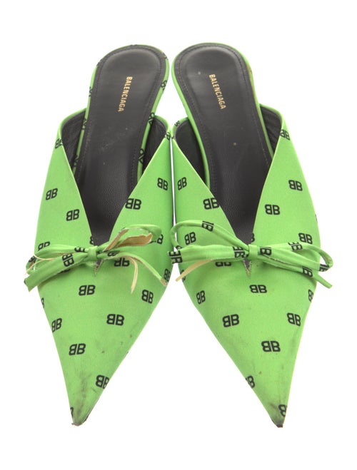 Balenciaga Satin Printed Mules