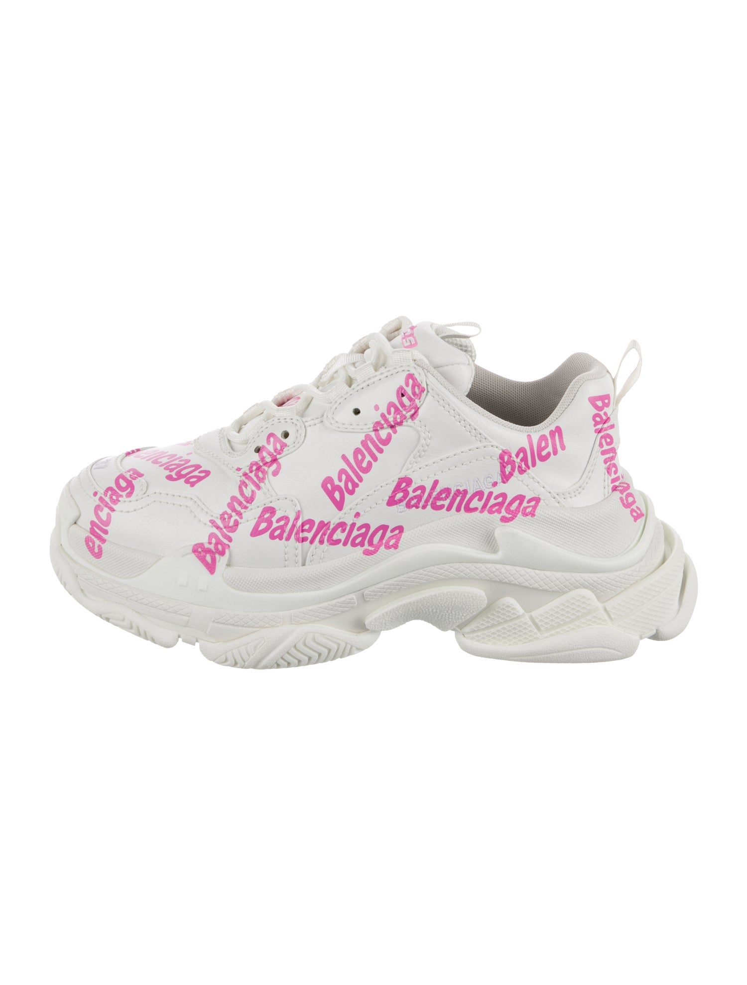 Balenciaga Triple S All Over Print Chunky Sneakers
