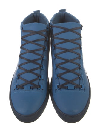 Balenciaga Leather Lace-Up Boots