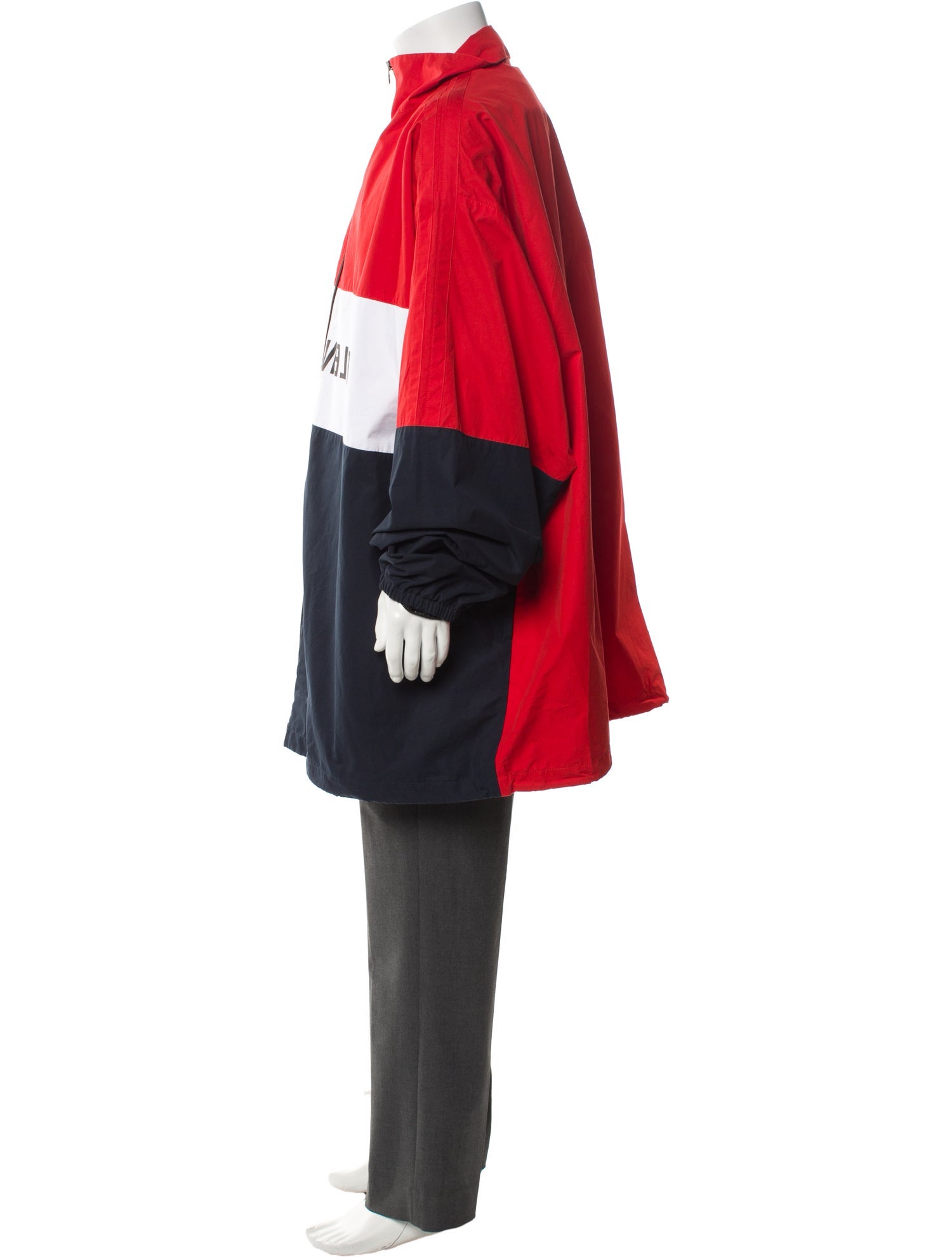 Balenciaga 2022 Colorblock Pattern Windbreaker