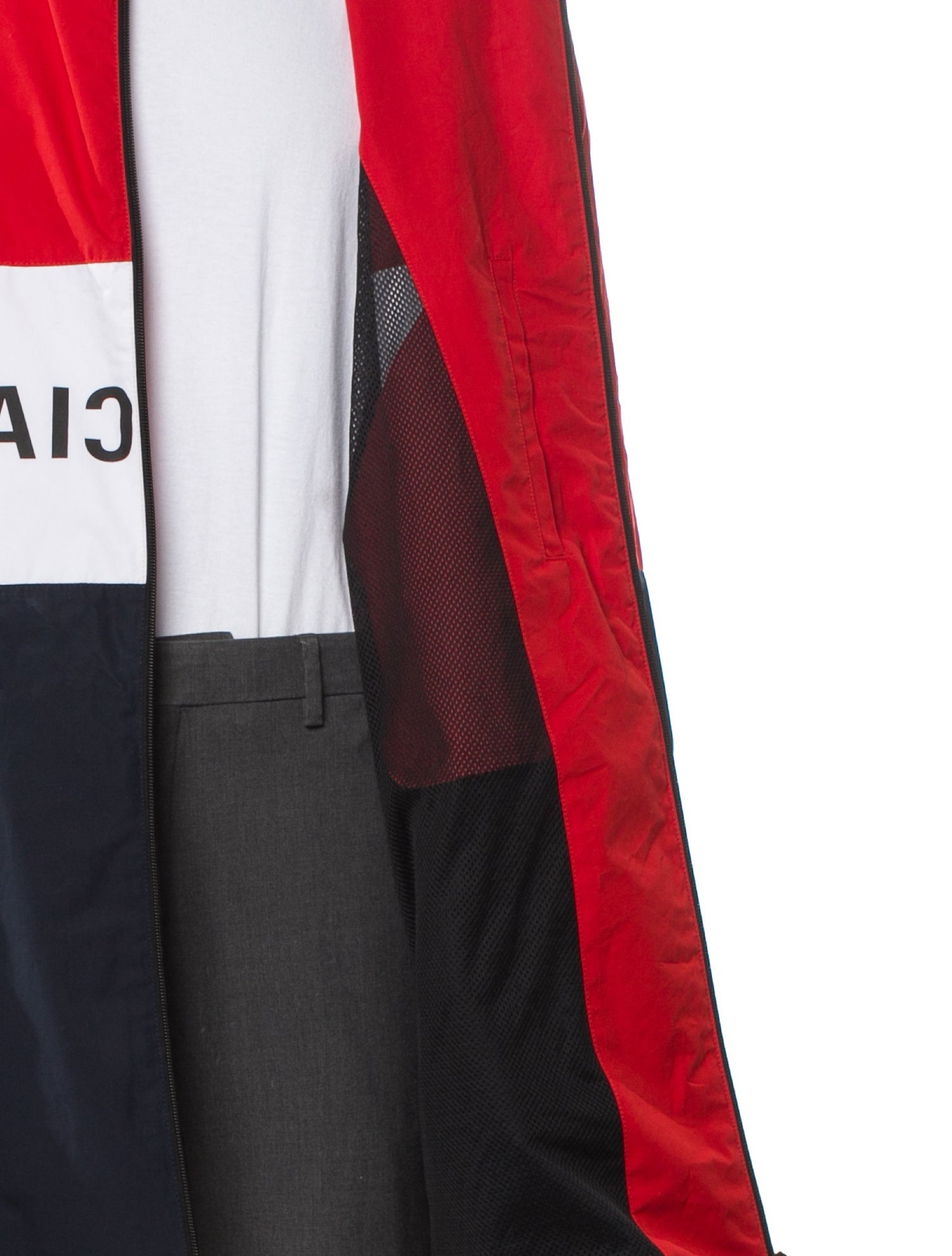 Balenciaga 2022 Colorblock Pattern Windbreaker