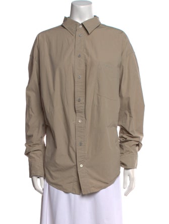 Balenciaga 2020 Long Sleeve Button-Up Top