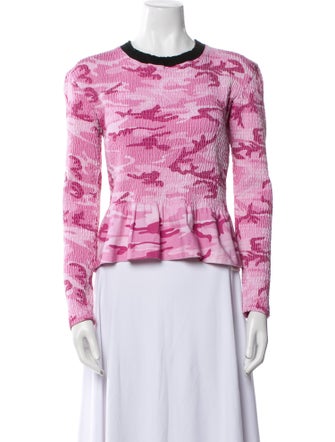 Balenciaga 2017 Camouflage Print Top