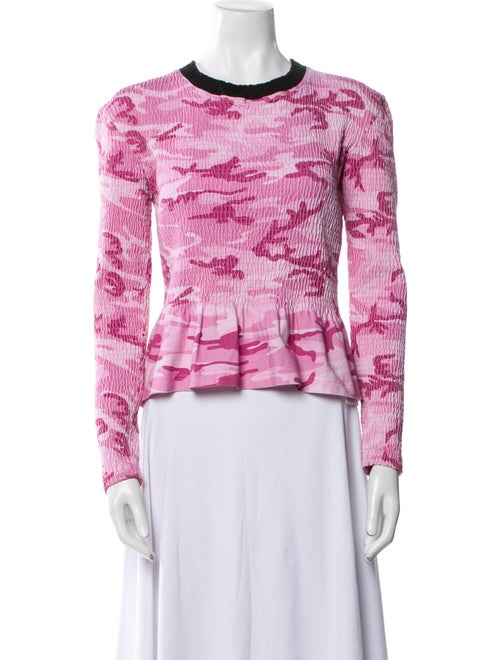 Balenciaga 2017 Camouflage Print Top