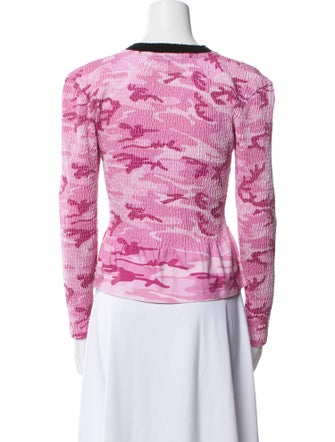 Balenciaga 2017 Camouflage Print Top