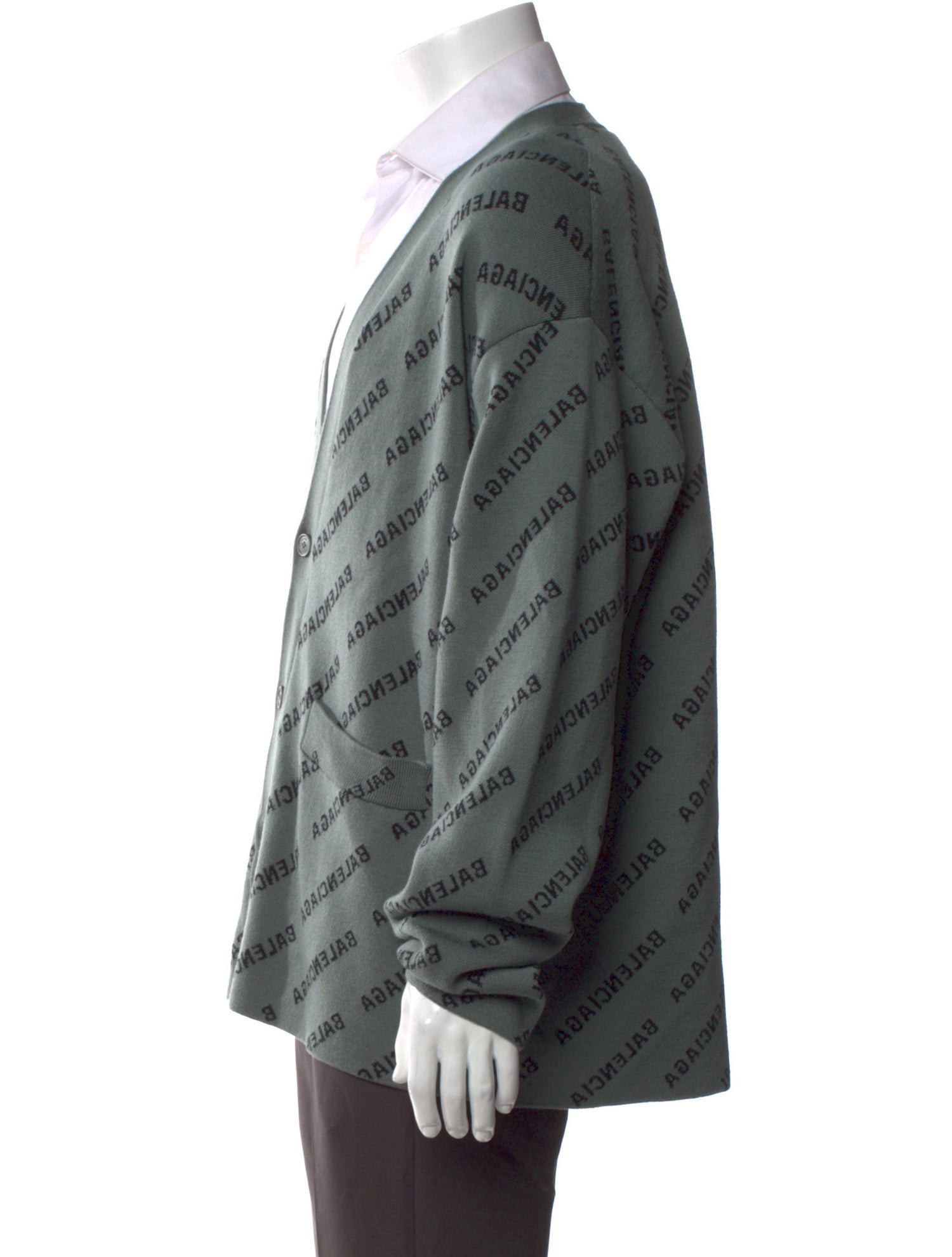 Balenciaga 2022 All Over Logo Cardigan w/ Tags