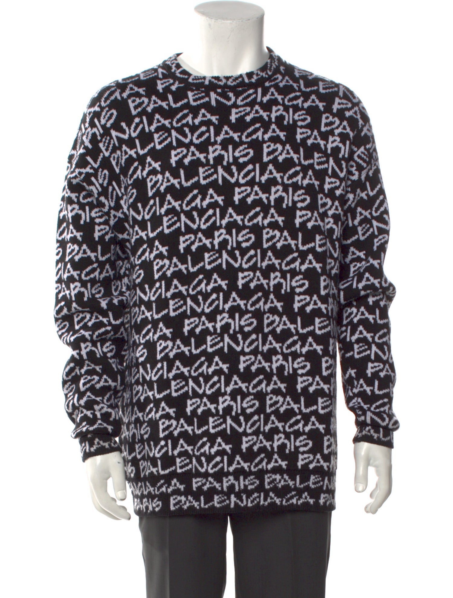 Balenciaga 2019 Signature Logo Pullover