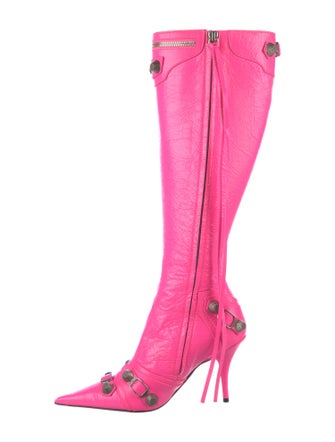 Balenciaga Leather Studded Accents Sock Boots