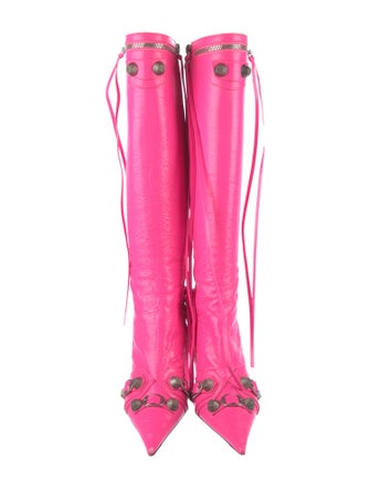 Balenciaga Leather Studded Accents Sock Boots