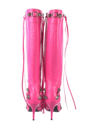 Balenciaga Leather Studded Accents Sock Boots