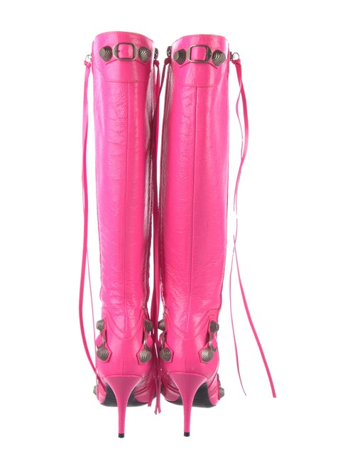 Balenciaga Leather Studded Accents Sock Boots