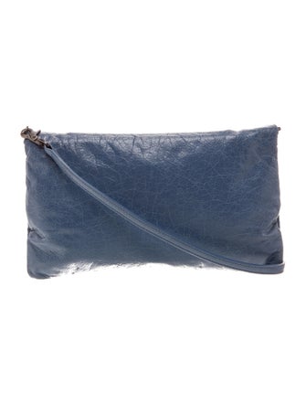 Balenciaga Leather Motocross Clutch