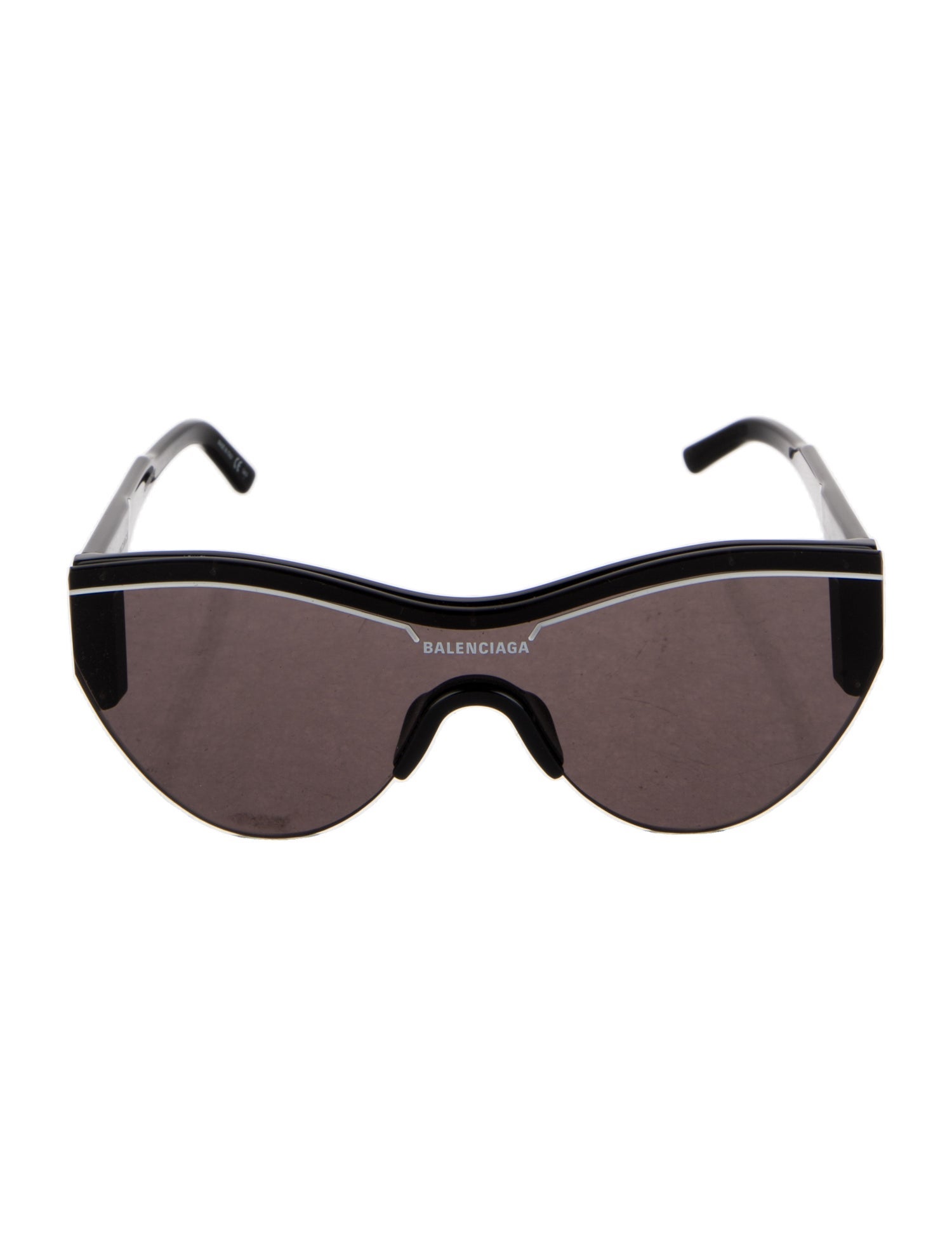 Balenciaga Shield Mirrored Sunglasses