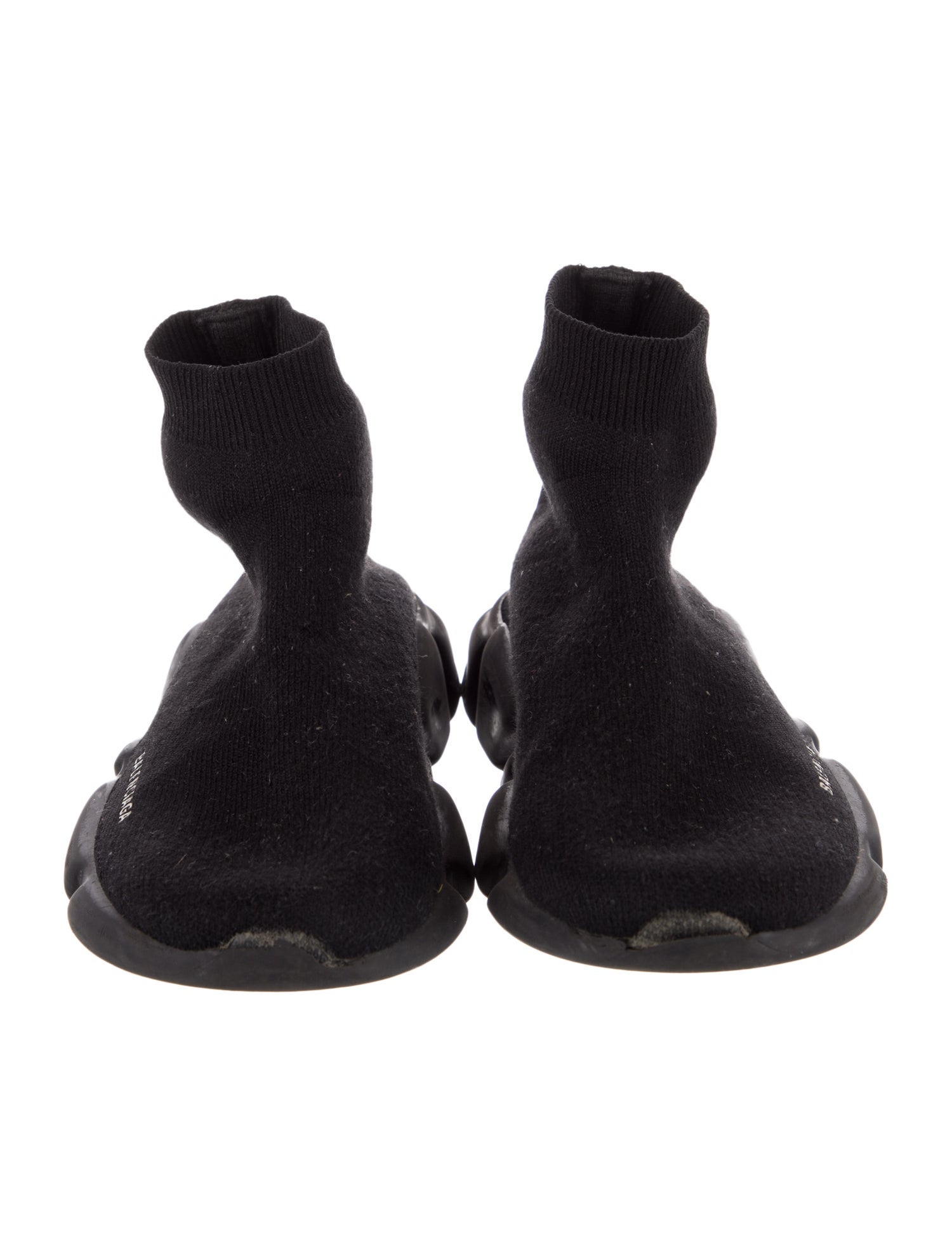 Balenciaga Black Knitted High Top Sneakers