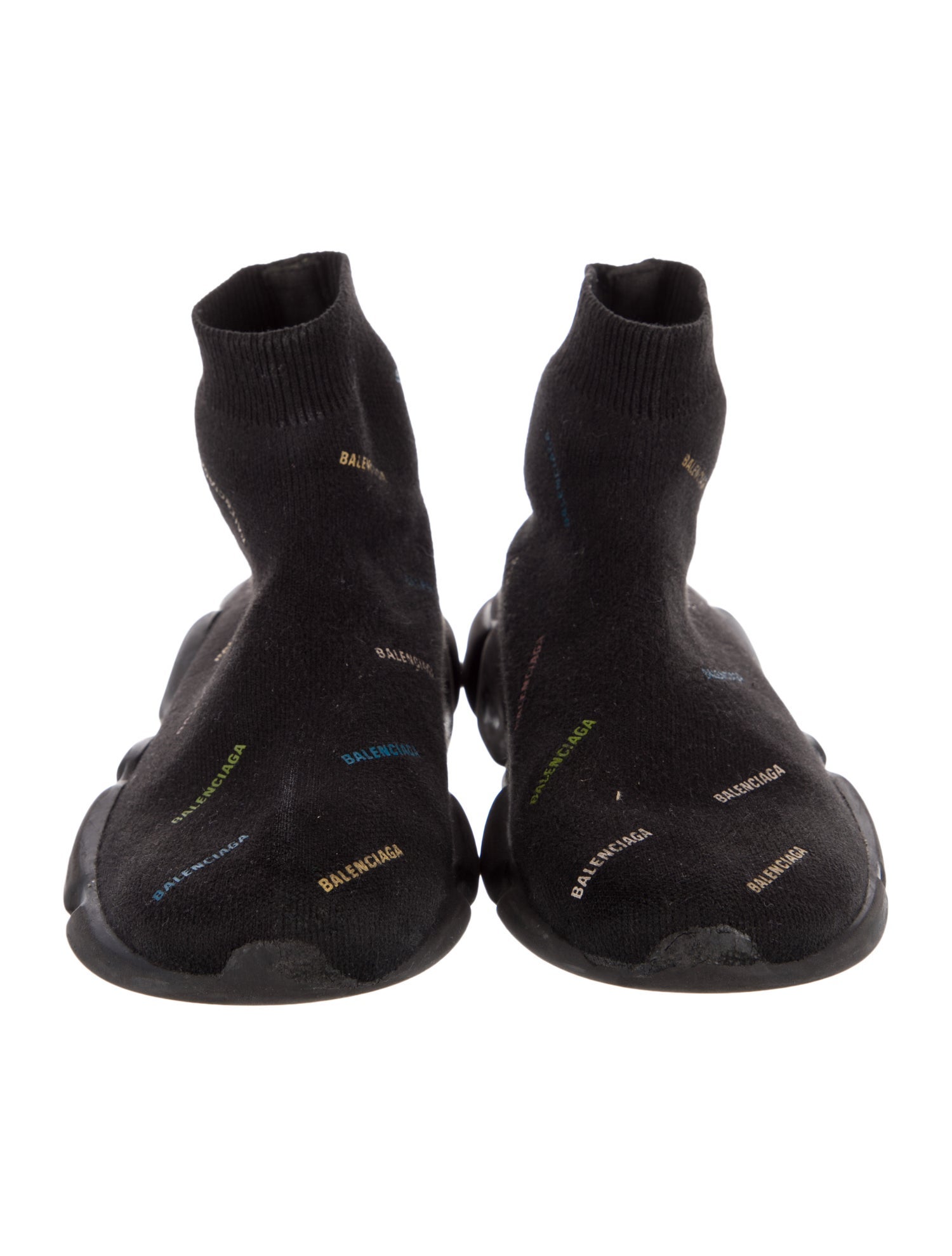 Balenciaga Black Knitted Kids High Tops