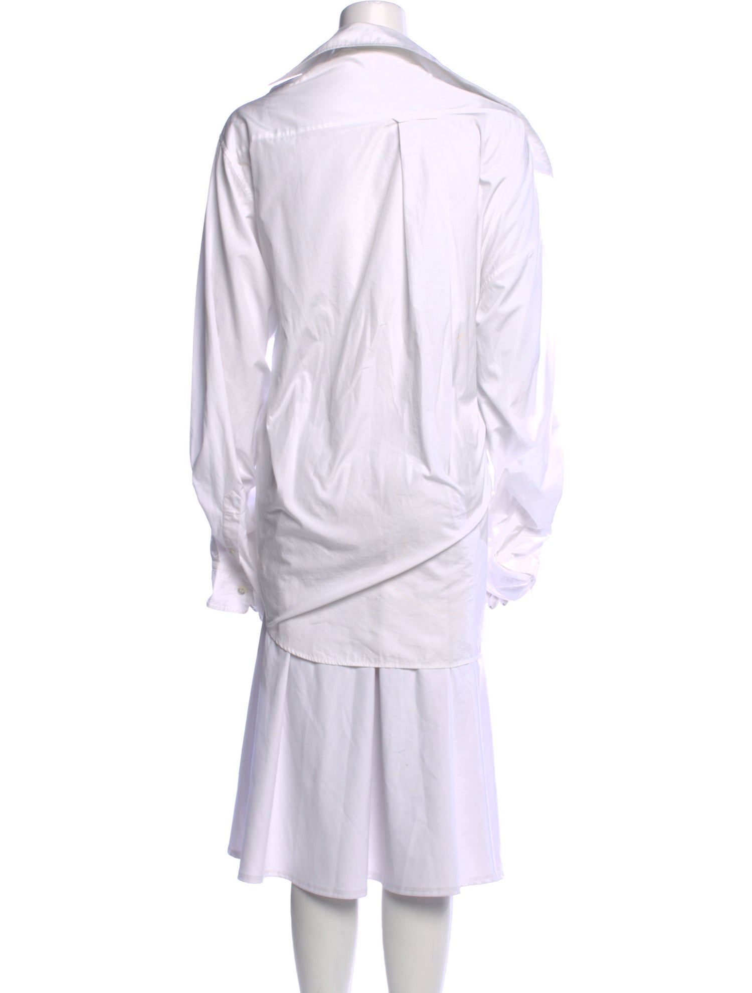 Balenciaga 2021 Cowl Neck Button-Up Top