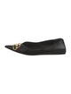 Balenciaga Signature Logo Leather Ballet Flats