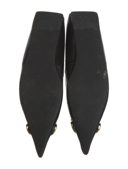 Balenciaga Signature Logo Leather Ballet Flats