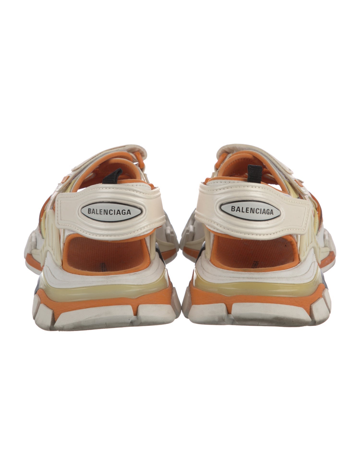 Balenciaga Rubber Colorblock Pattern Slingback Sandals