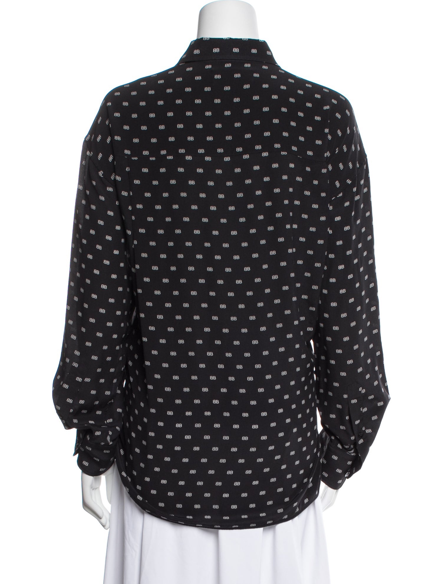 Balenciaga 2017 Silk Button-Up Top