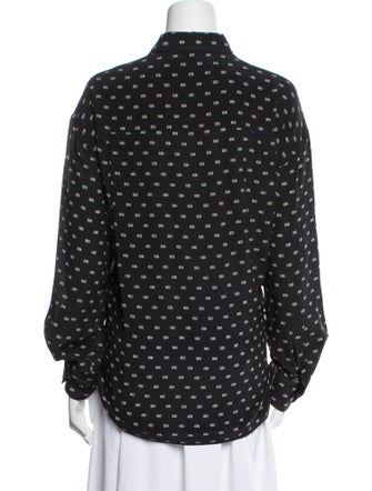 Balenciaga 2017 Silk Button-Up Top