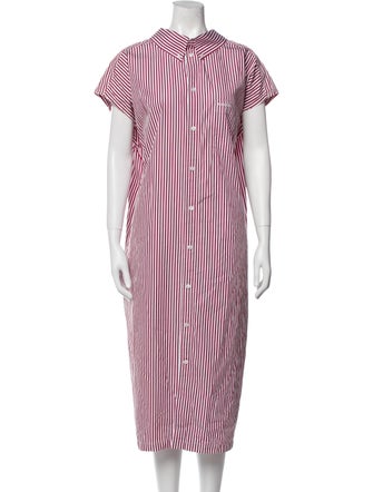 Balenciaga Striped Midi Length Dress