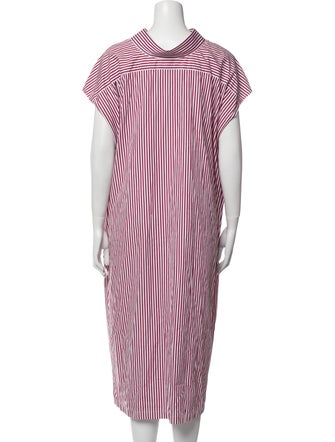 Balenciaga Striped Midi Length Dress