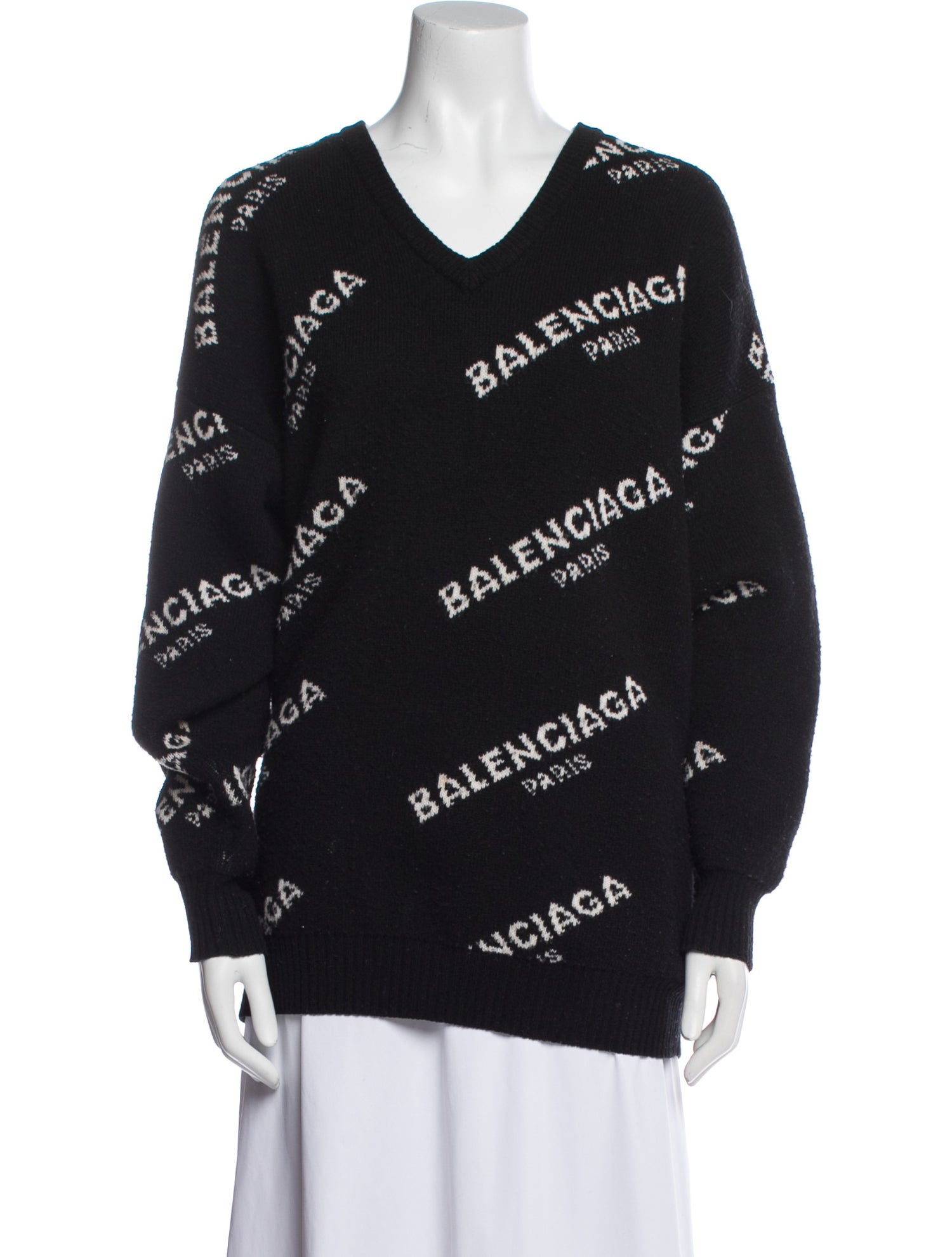 Balenciaga 2017 All Over Logo Sweater
