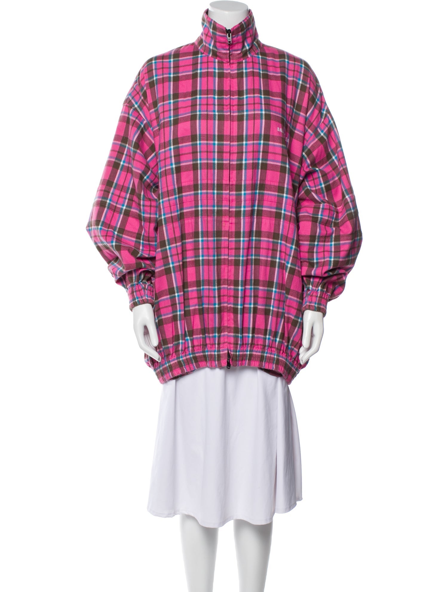 Balenciaga 2020 Plaid Print Jacket