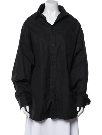 Balenciaga 2022 Long Sleeve Button-Up Top