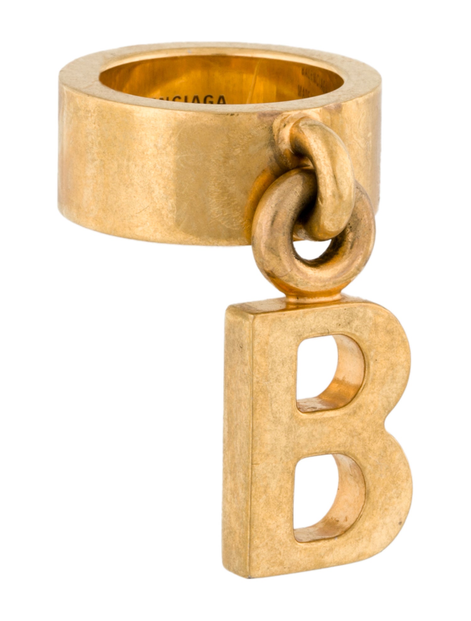 Balenciaga B Logo Band Ring