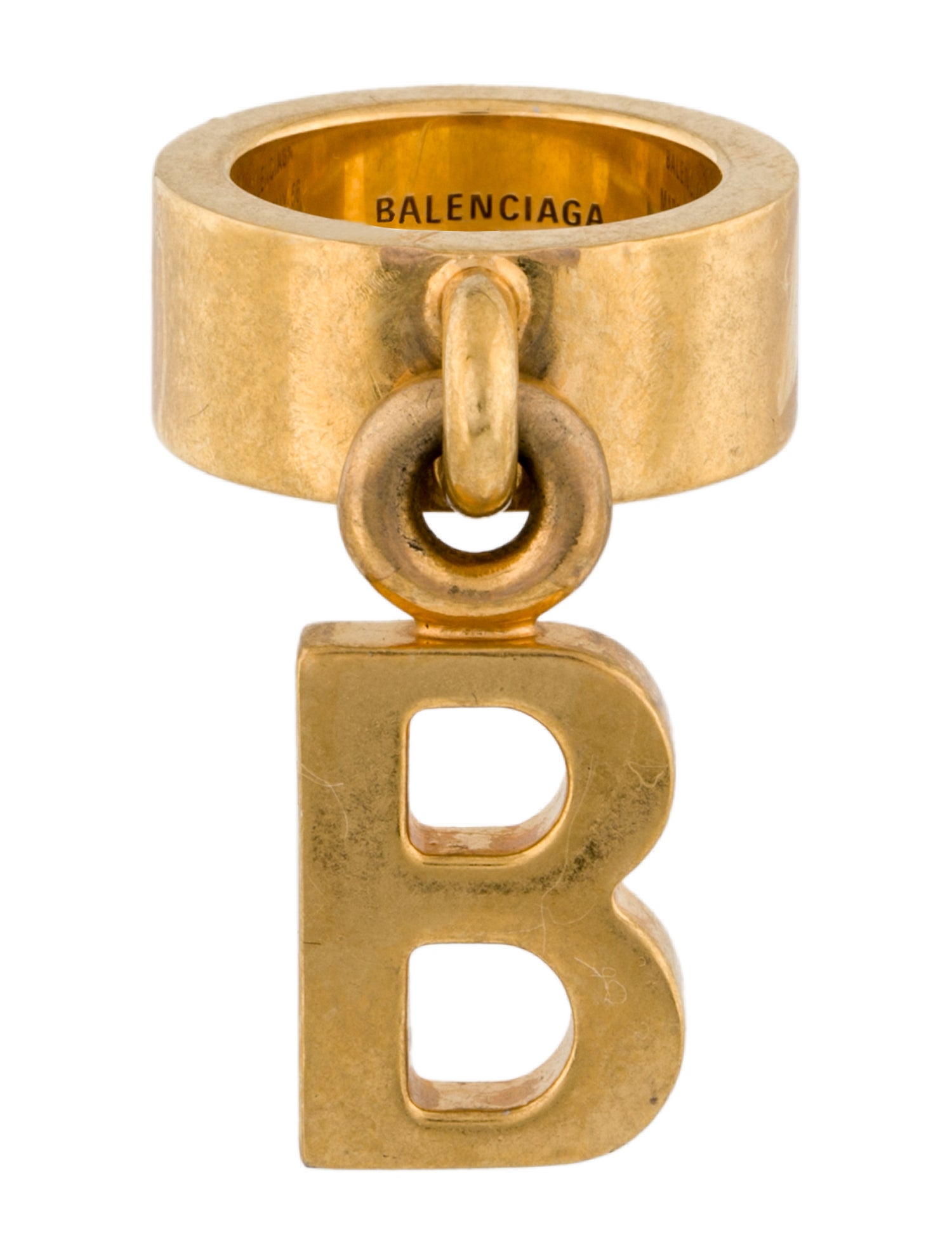 Balenciaga B Logo Band Ring