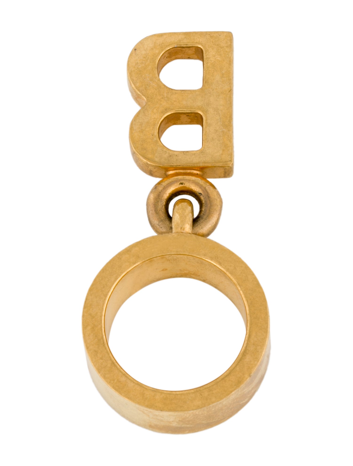 Balenciaga B Logo Band Ring