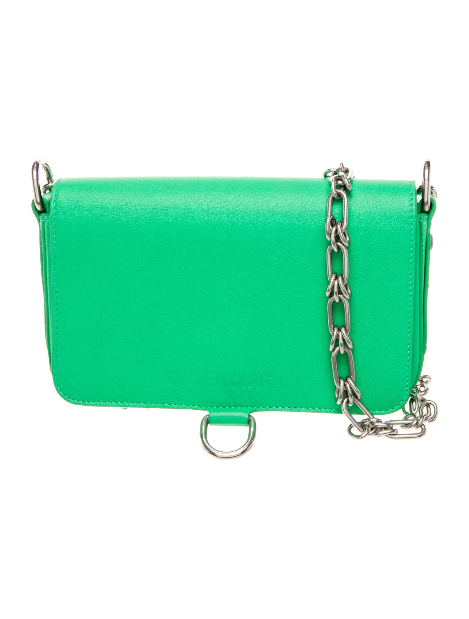 Balenciaga Leather Bondag Wallet on Chain