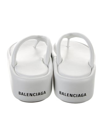 Balenciaga Leather Flip Flops
