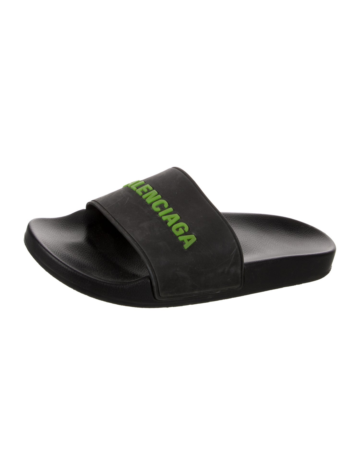 Balenciaga Signature Logo Rubber Slides