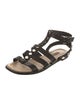 Balenciaga Leather Studded Accents Gladiator Sandals
