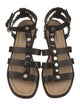 Balenciaga Leather Studded Accents Gladiator Sandals