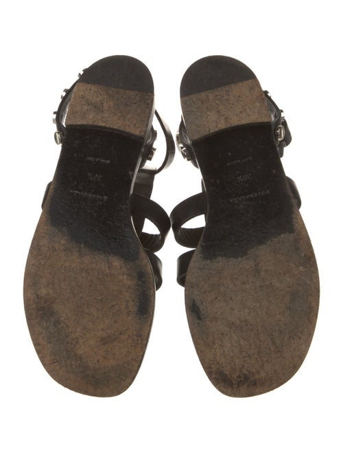Balenciaga Leather Studded Accents Gladiator Sandals