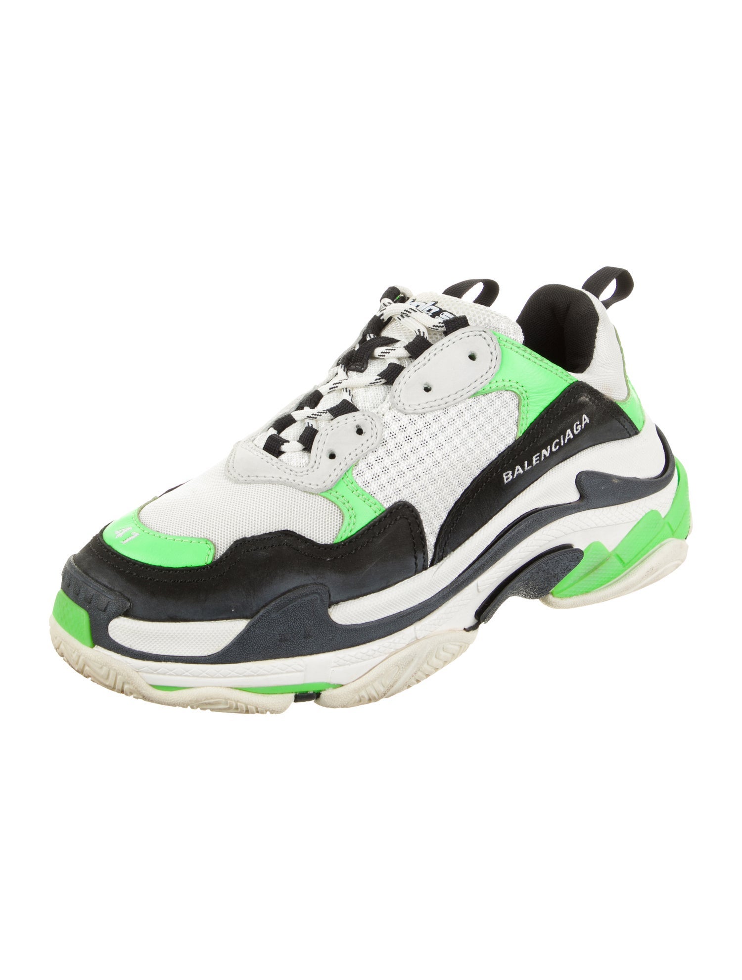 Balenciaga Rubber Colorblock Pattern Chunky Sneakers