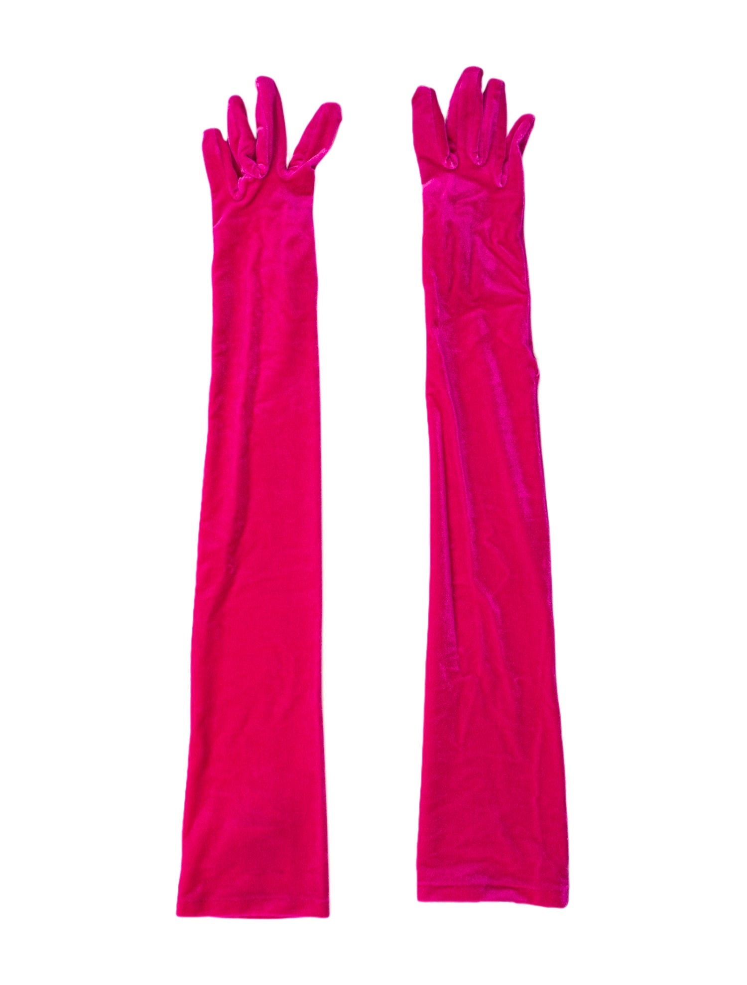 Balenciaga Velvet Long Sleeve Gloves