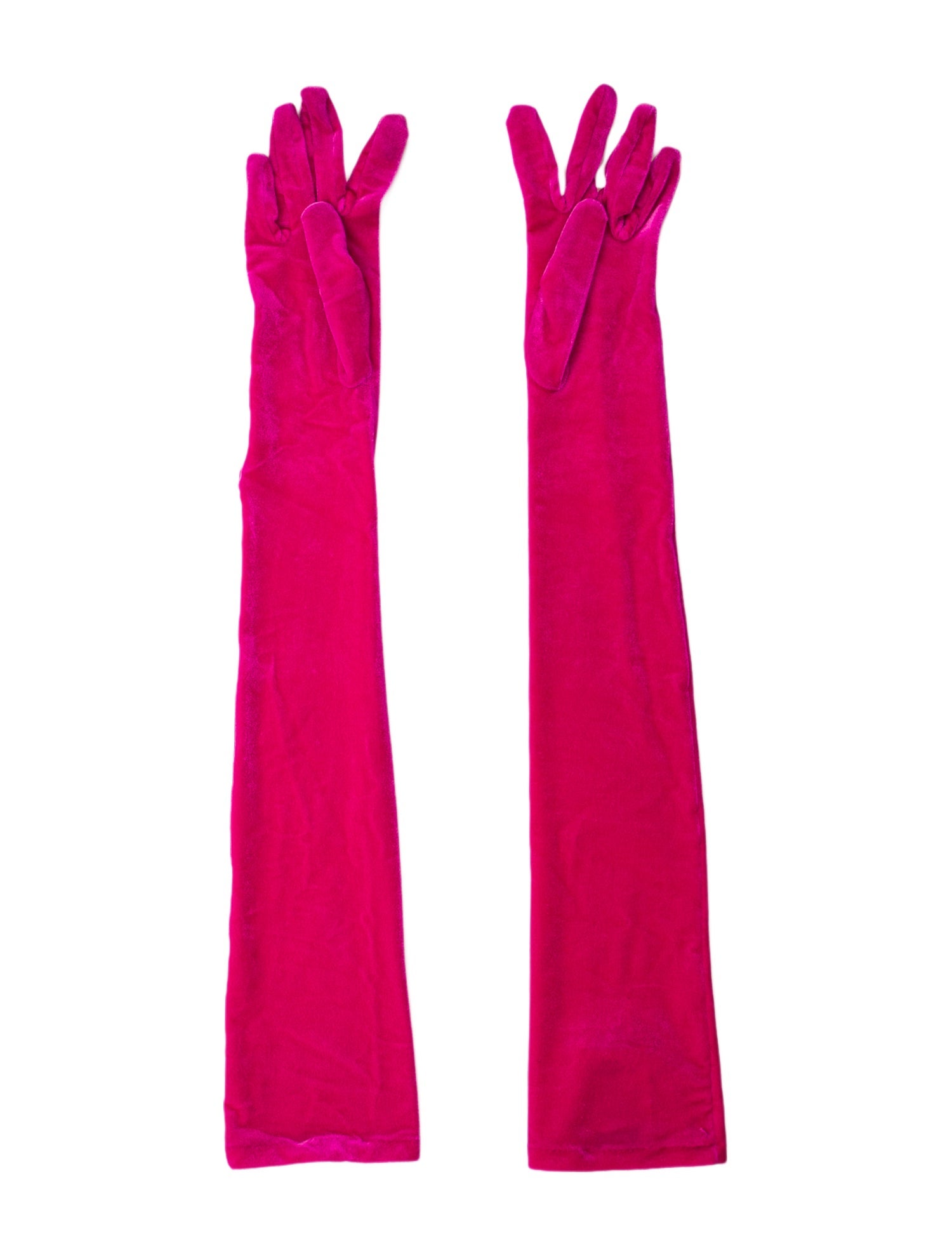 Balenciaga Velvet Long Sleeve Gloves